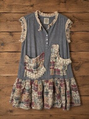 #1681 A Rare Bird Holly Hobby Patchwork Dress